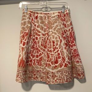 Elie Tahari A-line floral printed skirt. Size 0